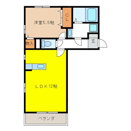 イーストヒルトチマツの物件間取画像